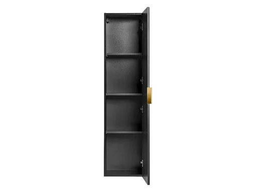 Gestreepte Hangende Badkamerkolom - Zwart - H140 Cm - Zevara