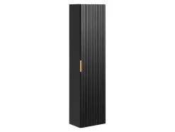 Gestreepte Hangende Badkamerkolom - Zwart - H140 Cm - Zevara