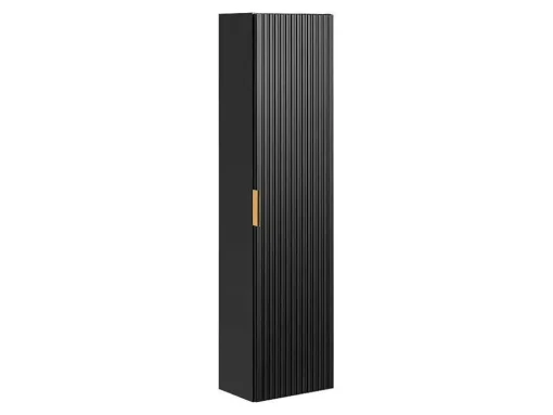 Gestreepte Hangende Badkamerkolom - Zwart - H140 Cm - Zevara