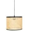 Gevlochten Hanglamp Neirobi - Etnische Stijl - Ijzer En Rotan - D30 X H120 Cm - Naturel