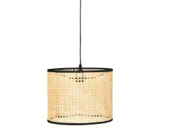 Gevlochten Hanglamp Neirobi - Etnische Stijl - Ijzer En Rotan - D30 X H120 Cm - Naturel
