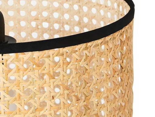 Gevlochten Hanglamp Neirobi - Etnische Stijl - Ijzer En Rotan - D30 X H120 Cm - Naturel