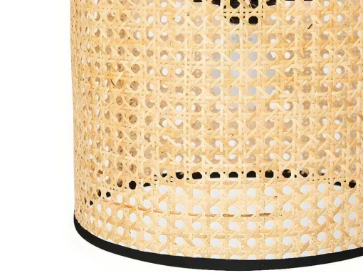 Gevlochten Hanglamp Neirobi - Etnische Stijl - Ijzer En Rotan - D30 X H120 Cm - Naturel