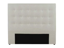 Gewatteerd Hoofdbord Francesco - 140 Cm - Stof - Beige