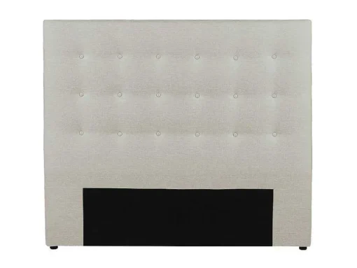 Gewatteerd Hoofdbord Francesco - 140 Cm - Stof - Beige