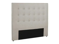Gewatteerd Hoofdbord Francesco - 140 Cm - Stof - Beige