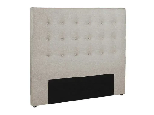 Gewatteerd Hoofdbord Francesco - 140 Cm - Stof - Beige