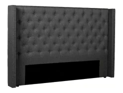 Gewatteerd Hoofdbord Massimo - Stof - 160 Cm - Grijs