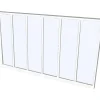 Glazen Binnenraam Bayview In Aluminium Met Witte Poedercoating - 180X105 Cm