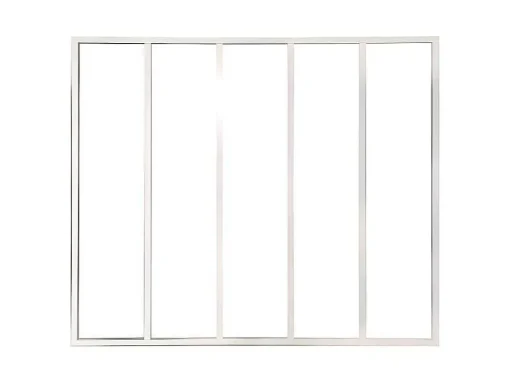 Glazen Binnenraam Bayview - Wit - 150 X 130 Cm - Aluminium