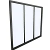 Glazen Binnenraam Bayview Van Aluminium Met Zwarte Poedercoating - 90 X 130 Cm