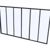 Glazen Binnenraam Bayview Van Alumimium Met Zwarte Poedercoating - 180 X 130 Cm