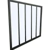 Glazen Binnenraam Bayview Van Aluminium Met Zwarte Poedercoating - 150 X 130 Cm