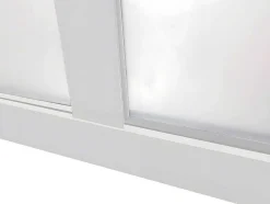 Glazen Binnenraam Bayview In Aluminium Met Witte Poedercoating - 180X105 Cm
