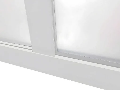 Glazen Binnenraam Bayview In Aluminium Met Witte Poedercoating - 180X105 Cm