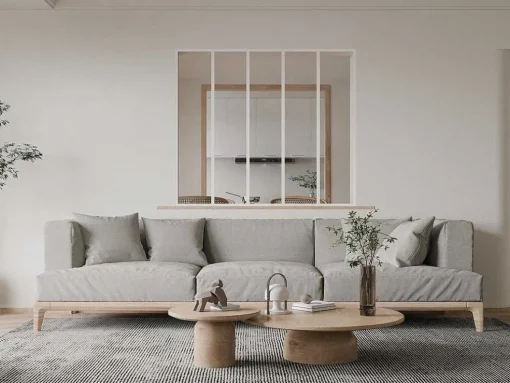 Glazen Binnenraam Bayview - Wit - 150 X 130 Cm - Aluminium