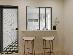 Glazen Binnenraam Bayview Van Aluminium Met Zwarte Poedercoating - 120 X 105 Cm