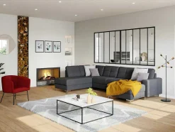 Glazen Binnenraam Bayview Van Aluminium Met Zwarte Poedercoating - 150 X 130 Cm