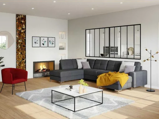Glazen Binnenraam Bayview Van Aluminium Met Zwarte Poedercoating - 150 X 130 Cm