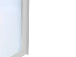 Glazen Binnenraam Bayview In Aluminium Met Witte Poedercoating - 180X105 Cm