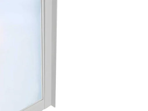 Glazen Binnenraam Bayview In Aluminium Met Witte Poedercoating - 180X105 Cm