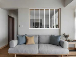 Glazen Binnenraam Bayview In Aluminium Met Witte Poedercoating - 180X105 Cm