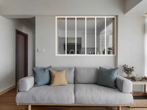 Glazen Binnenraam Bayview In Aluminium Met Witte Poedercoating - 180X105 Cm