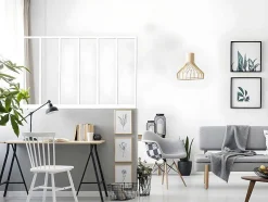 Glazen Binnenraam Bayview In Aluminium Met Witte Poedercoating - 180X105 Cm