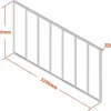 Glazen Binnenraam In Aluminium Met Poedercoating - 210 X 130 Cm - Zwart - Bayview