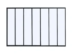 Glazen Binnenraam In Aluminium Met Poedercoating - 210 X 130 Cm - Zwart - Bayview