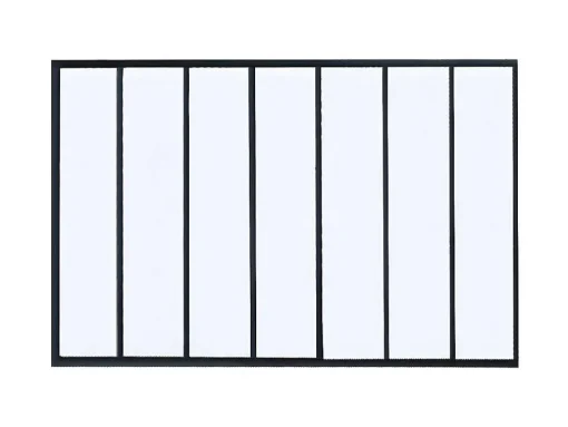 Glazen Binnenraam In Aluminium Met Poedercoating - 210 X 130 Cm - Zwart - Bayview