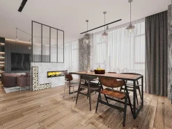 Glazen Binnenraam In Aluminium Met Poedercoating En Getextureerd Gehard Glas - 120 X 130 Cm - Zwart - Vietra