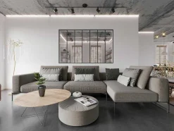Glazen Binnenraam In Aluminium Met Poedercoating - 210 X 130 Cm - Zwart - Bayview
