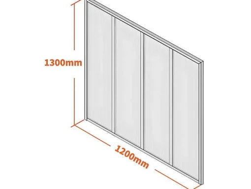Glazen Binnenraam In Aluminium Met Poedercoating En Getextureerd Gehard Glas - 120 X 130 Cm - Zwart - Vietra