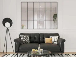 Glazen Binnenraam In Orangeriestijl Van Gepoederlakt Aluminium 180 X 130 Cm Zwart Oransa