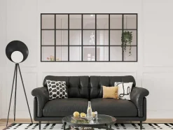 Glazen Binnenraam In Orangeriestijl Van Gepoederlakt Aluminium 210 X 105 Cm Zwart Oransa