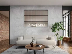 Glazen Binnenraam In Orangeriestijl Van Gepoederlakt Aluminium 180 X 130 Cm Zwart Oransa
