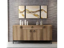 Gloria Multifunctioneel Kabinet, Walnoot, 160X42X75 Cm, Epikasa