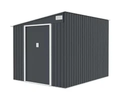 Grijs Metalen Tuinhuisje Van Gegalvaniseerd Antracietkleurig Staal 4,97 M - Daustin