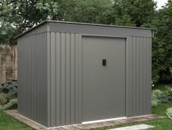 Grijs Metalen Tuinhuisje Van Gegalvaniseerd Staal 4,29 M - Folco