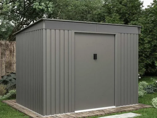 Grijs Metalen Tuinhuisje Van Gegalvaniseerd Staal 4,29 M - Folco