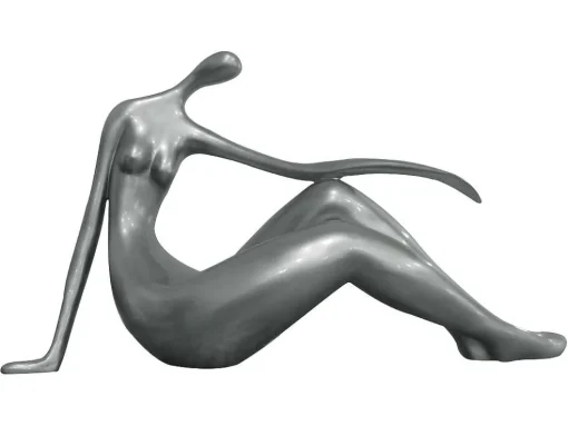 Groot Beeld Madeleine Ii Van Hars - L.36 X H. 22 Cm - Zilver