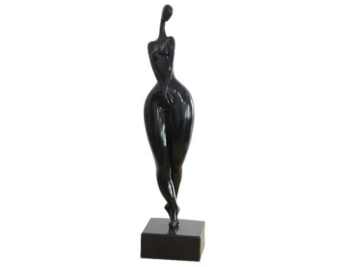 Groot Beeld Madison - Hars - L12 X H50 Cm - Zwart