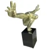 Groot Beeld Soledad Ii Van Hars - L 73 X H 57 Cm - Goud