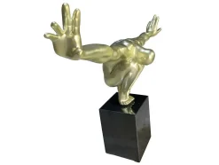 Groot Beeld Soledad Ii Van Hars - L 73 X H 57 Cm - Goud