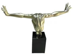Groot Beeld Soledad Ii Van Hars - L 73 X H 57 Cm - Goud