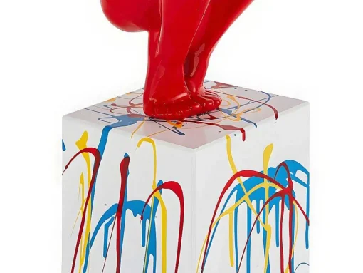 Groot Beeld Soledad Ii Van Hars - L.73 X H.57 Cm - Rood
