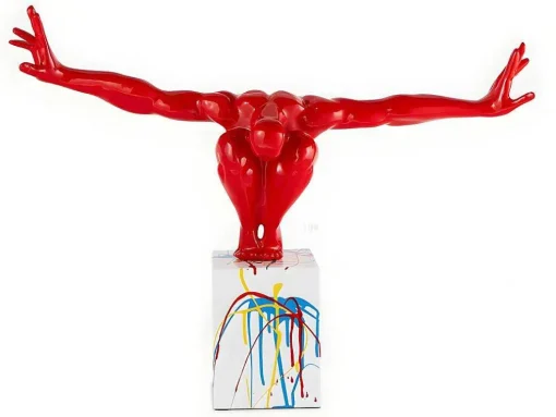 Groot Beeld Soledad Ii Van Hars - L.73 X H.57 Cm - Rood