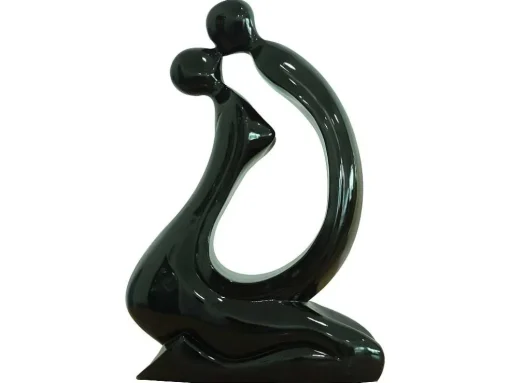 Groot Chloe-Beeld In Zwarte Hars - L32 X D12 X H47 Cm