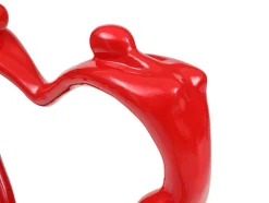 Groot Hartvormig Standbeeld Van Hars B49 X H55 Cm Rood Lovina